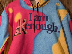 I Am Kenough Barbie Movie Hoodie Mattel Size M Pullover Tie Dye Fleece Lined