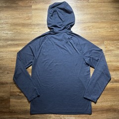 Hurley Long Sleeve Performance Hoodie Mens Small Blue Hooded Sweatshirt Stretch