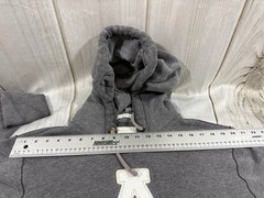 Abercrombie & Fitch Muscle Mens 2XL Hooded Varsity Letter Sweatshirt Gray