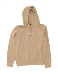 CHAMPION Mens Hoodie Jumper Small Beige Cotton BG28