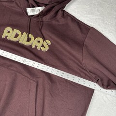 ADIDAS Men’s Brown Long Sleeve Fleece Active Hoodie Evo Lin HD KD4728- 4XL