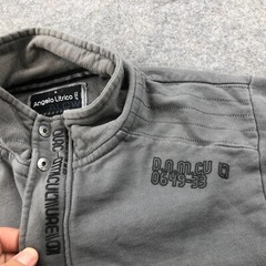 Angelo Litrico Sweatshirt Mens Large Gray Full Zip Logo Embroidered Spell Out