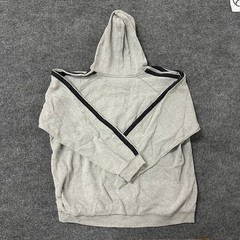 Tommy Jeans Hoodie Mens Size XXL Grey Side Stripe Embroidered Logo Pullover Good