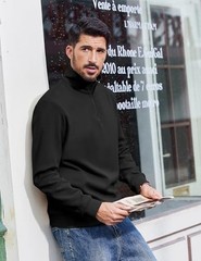 Men’s Solid Color Sweater Long Sleeve Mock Neck Polyester & Spandex Lightweight