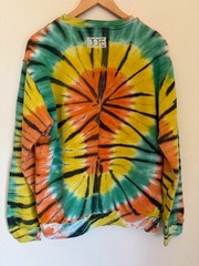 DOPE Kaleidoscope L Tie Dye Crewneck Cotton Sweatshirt Colorful Dopamine Hippie