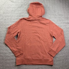 George Hoodie Sweatshirt Mens Medium Orange Henley Button Pullover NWT
