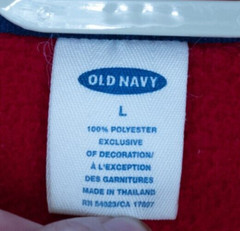 Vintage Y2K Old Navy Fleece Quarter Zip Sweatshirt Mens Large Red White Blue