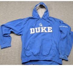 Old Varsity Brand Duke Blue Devils Hoodie Royal Blue Mens Large RN94051