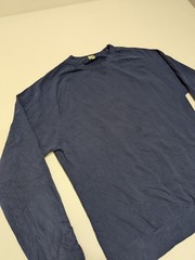 Sweat Tailor Men’s Blue Solid Crew Neck Long Sleeve Pullover Sweatshirt Size L