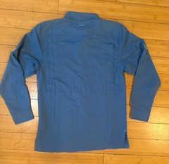 Mens Small Gameguard Outdoors 1042 Long Sleeve Blue Shirt Vented Fishing