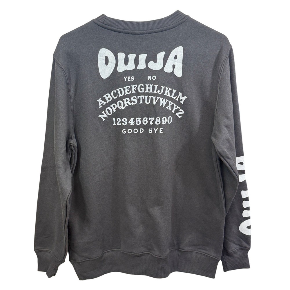 Ouija Crewneck Sweatshirt Cotton/Polyester Gray Small Graphic Print