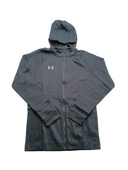 New Under Armour Fleece Hoodie Full Zip Hustle Black Small XL 2XL