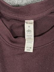 Alo Yoga Crew Neck Sweatshirt Mens Medium Plum Purple Boxy Oversized