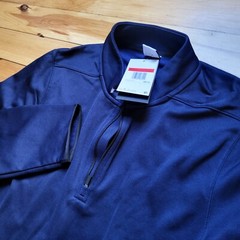 Nike Therma Fit Sweatshirt Mens LT Navy 1/4 Zip Fleece Lined Polyester School