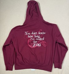 Twilight Concert Graphic Print Pullover Fleece Hoodie, Burgundy Unisex L