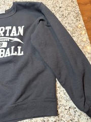 Black Spartan Football Sweater Medium 19 Jerzees NUBLEND