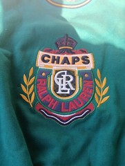 Vintage 90s Chaps Ralph Lauren Embroidered Collegiate Green Crewneck M EUC CLEAN