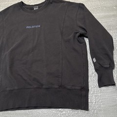 Peloton Pullover Sweatshirt Crew Neck Logo Black Mens XL Heavy Logo Gym Cycling