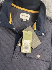 Goodfellow & Co Men’s Quilted Mock Neck Snap Pullover Sweatshirt Navy M