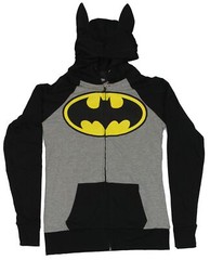 Batman (DC Comics)Girls Reversible Hoodie Sweatshirt – Batman Logo Comic Panels