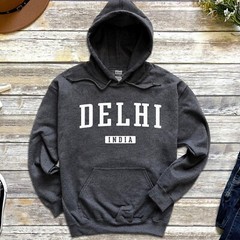 Delhi Hoodie | Delhi India Pullover Hoodie | Bharat, India Gate, India Vacation