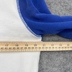 Calvin Klein Jeans Sweatshirt Mens Small Blue White Colorblock Logo Fleece