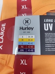 Hurley Men’s Sunny Side Hybrid Stretch Tagless UV T-Shirt XL Nectarine