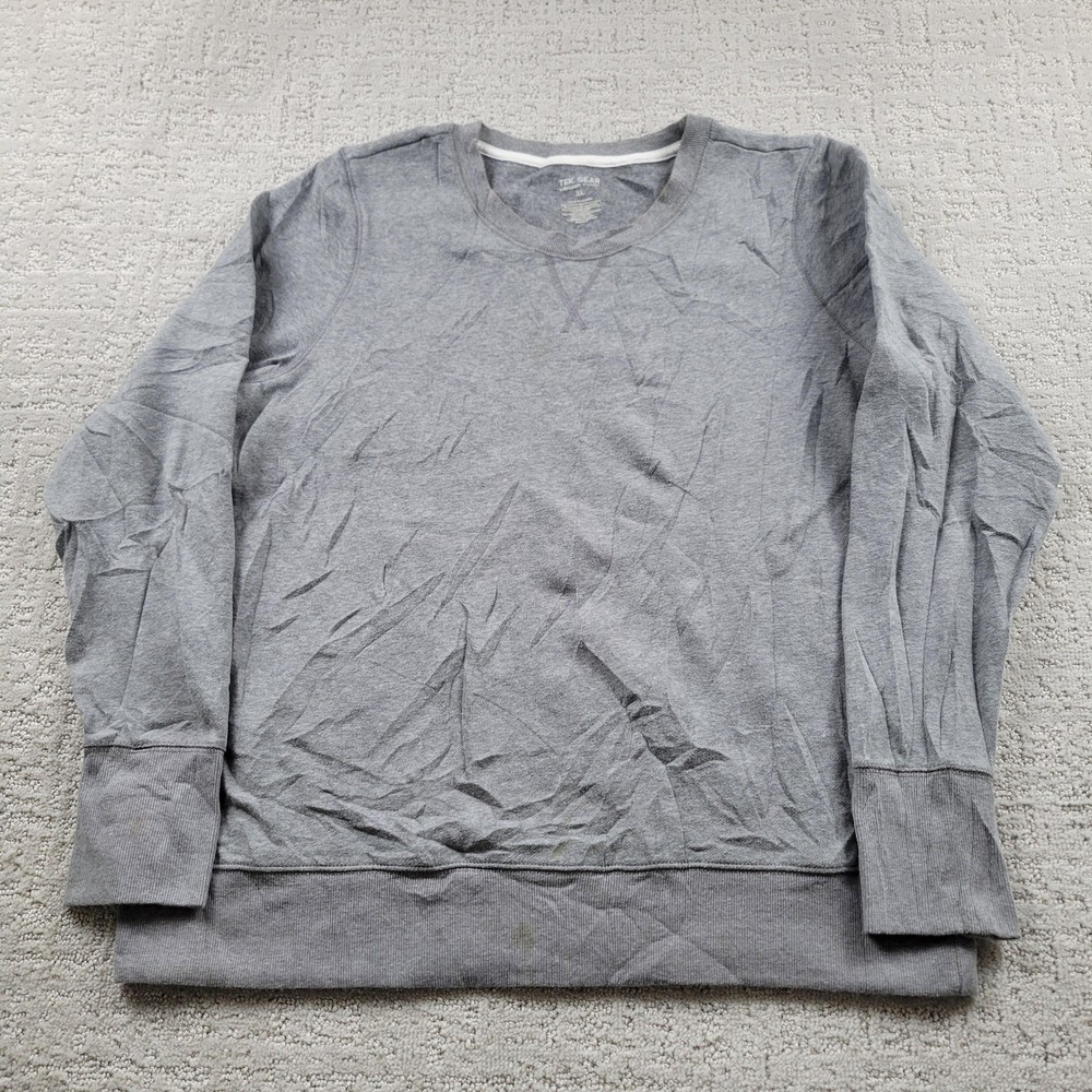 Tek Gear Sweatshirt Mens XL Gray Pullover Fleece Tagless Made In Vietnam