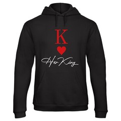 Her King His Queen Hoodie Hooded Jumper Couple Couple Valentines Day Unisex XXS-5XL