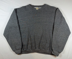 Mens M Gold Tag Russell Sweatshirt Crewneck Cotton Rayon Boxy Vintage Blank Gray