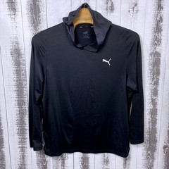 Puma Performance Hooded Long Sleeve Shirt Black Men’s XXL Lightweight Activewear