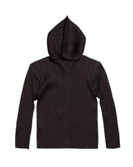Pleats Please Issey Miyake Pleated Zip Hoodie Black Red Japan Size 3 PP74-JD367