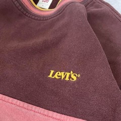 Levi-s Men’s Brown and Burgundy Sweatshirt