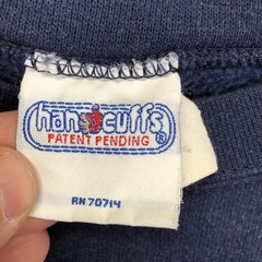 Vintage 90s Handcuffs Sweatshirt Teens XL Blue Logo Crewneck Funny Pullover USA