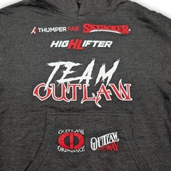 The Outlaw Way Podcast Team Outlaw Hoodie Men Small Gray Racing