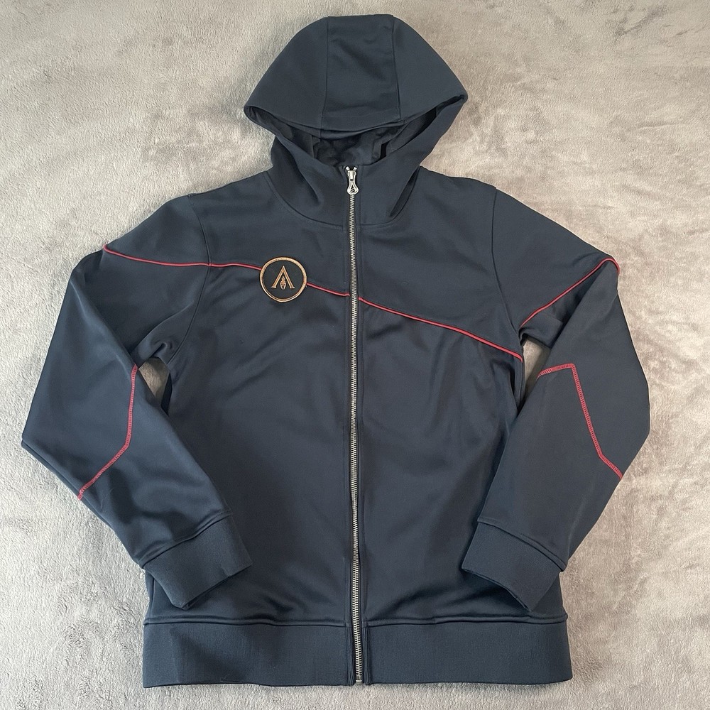 Ubi Workshop Assassins Creed Zip Up Hoodie Men’s Size Medium Navy Video Game