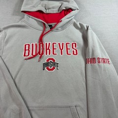 Colosseum Hoodie Mens Medium Grey Excellent Ohio State Buckeyes NCAA Sweatshirt