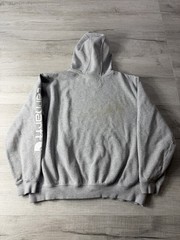 Carhartt K288 Loose Fit Gray Men’s Size Large Hoodie Sleeve Logo Letter