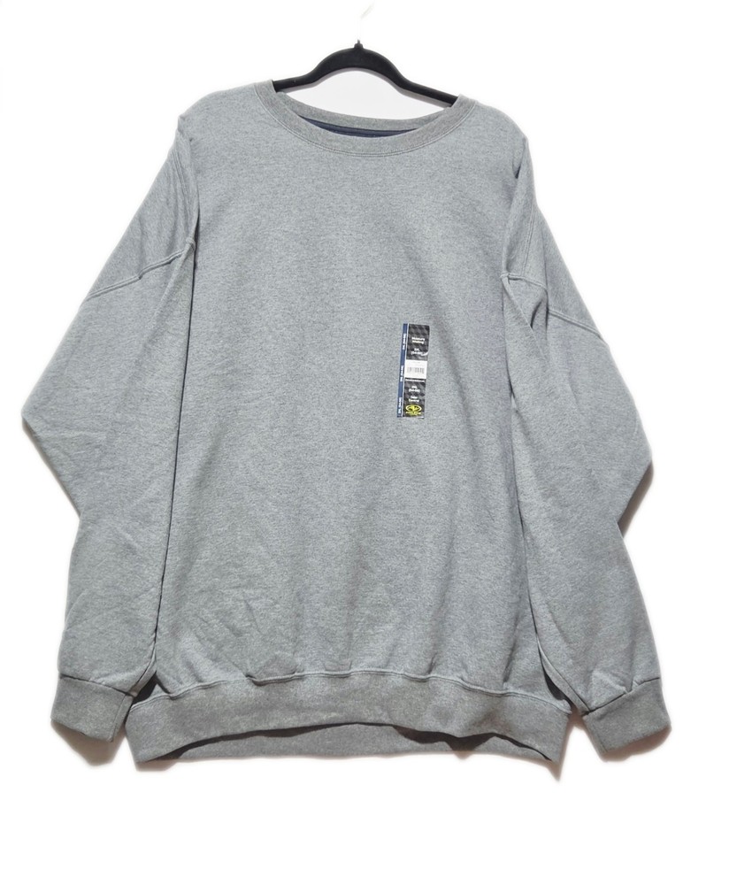 NWT Athletic Works Mens 3XL (54-56) Fleece Crewneck Sweatshirt Gray