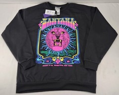 Adult Small Carlos Santana Woodstock 1969 Colorful Lion Print Sweatshirt, Unisex