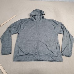 Nike Yoga Hoodie Mens Extra Large Gray Sweatshirt Full Zip Dri Fit FB7778 065