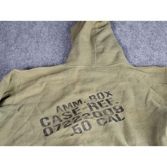 US Army Infantry Hoodie Men’s Size XL Green Double-Sided Military Sweatshirt