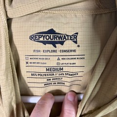 Mens Rep Your Water Flolite Sun Hoody Sand M NWT Polyester Spandex