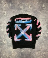 Off-White Men’s Black Graphic Sweatshirt Size S Cotton Made in Portugal