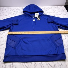 NEW Adidas Men Essentials Royal Blue Fleece Aero ready Hoodie Size 2XL GV5294