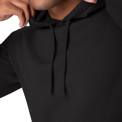 Men’s No Closure Hoodie Long Sleeve Hooded Neck Daily Wear Cotton, Cotton Blend