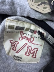 Triple Five Soul 555 Size Medium NWT Hoodie Sweatshirt Grey Black Logo AOP