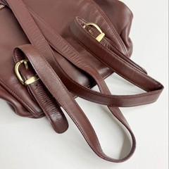 Coach Vintage All-Leather Backpack 1990s DK Brown Leather Used