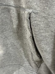 Abercrombie & Fitch Muscle Mens 2XL Hooded Varsity Letter Sweatshirt Gray