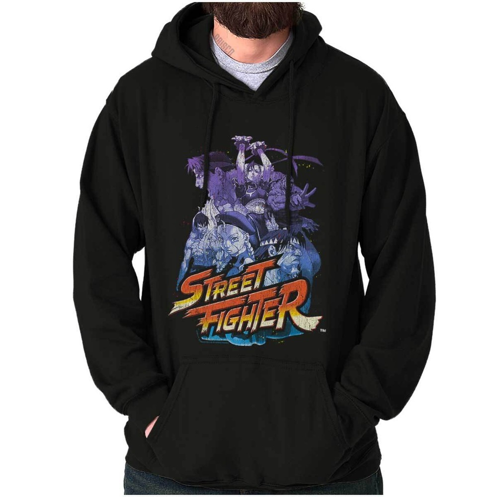 Street Fighter 90s Capcom Video Gamer Hoodie Hooded Sweatshirt Men Women